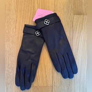 Kate Spade Brown Leather Gloves — NWT Size Medium